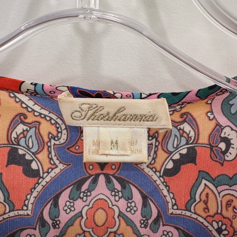 Shoshanna Paisley Floral Peasant Top Size Medium - Picture 3 of 15